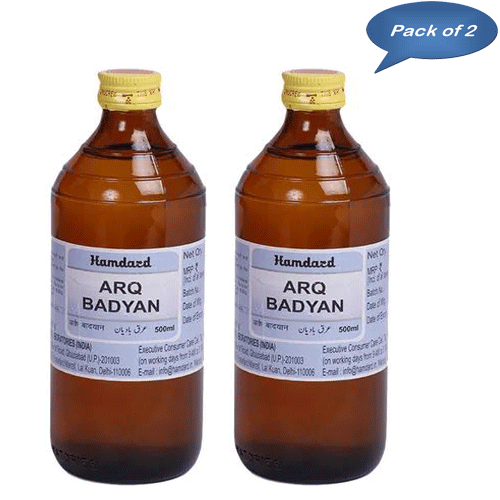 Hamdard Arq Badyan 500 Ml (Pack Of 2)