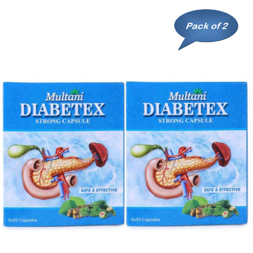 Multani Diabetex 30 Capsules (Pack of 2)