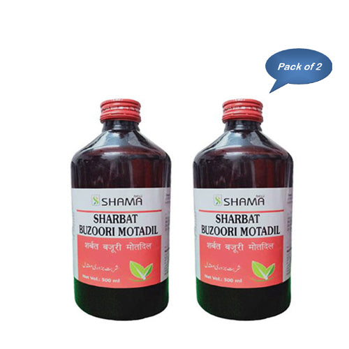 New Shama Sharbat Buzoori Motadil 500 Ml (Pack Of 2)