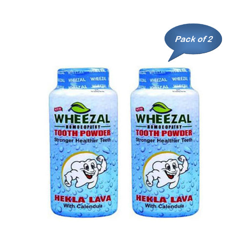 Wheezal Hekla Lava Tooth Powder 100 Gm (Pack Of 2)