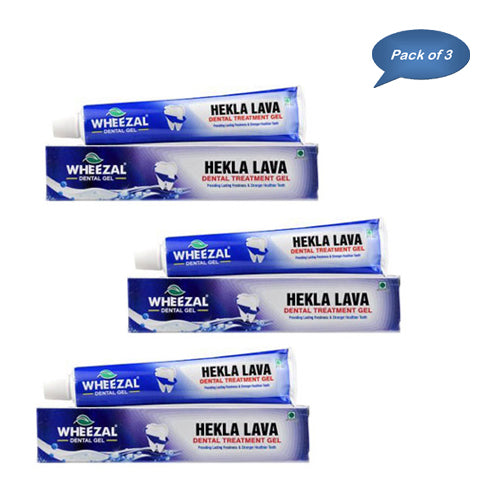 Wheezal Hekla Lava Dental Cream 100 Gm (Pack of 3)