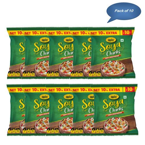 Apis India Soya Chunks 50 Gm (Pack Of 10)