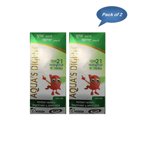 Opi Group Aqua'S Digest Syrup 200 Ml (Pack Of 2)