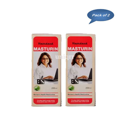 Hamdard Masturin Syrup 200 Ml (Pack Of 2)