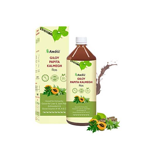 Ambic Giloy Papita Kalmegh Ras 500 Ml