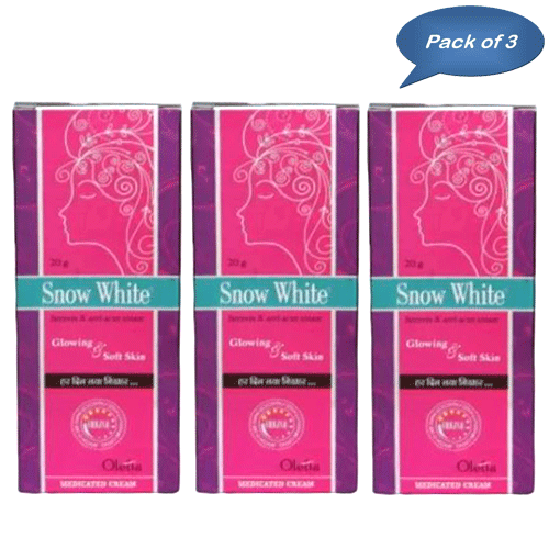 Olefia Snow White Cream 20 Gm (Pack Of 3)