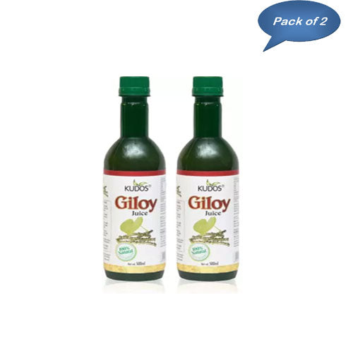 Kudos Giloy Juice 500 Ml (Pack Of 2)