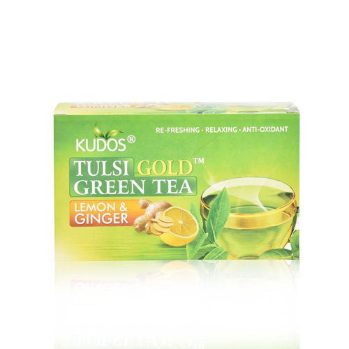 Kudos Tulsi Gold Green Tea Lemon & Ginger 25 Bags