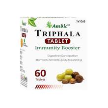 Ambic Triphala 60 Tablets | Ayurvedic Three-Fruit Digestive Health, Constipation Relief & Daily Detox Tablets