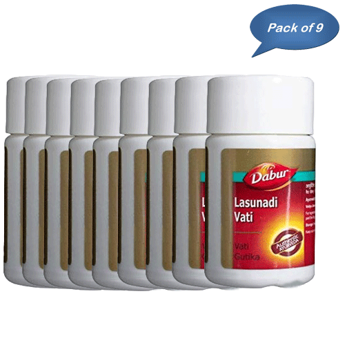 Dabur Lasunadi Vati 40 Tablets (Pack Of 9)