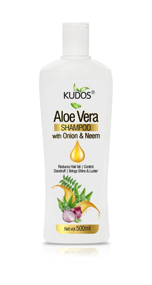 Kudos Aloe Vera Shampoo 500 Ml | Ayurvedic Aloe Vera Deep Nourishment, Scalp Soothing & Gentle Cleansing Shampoo