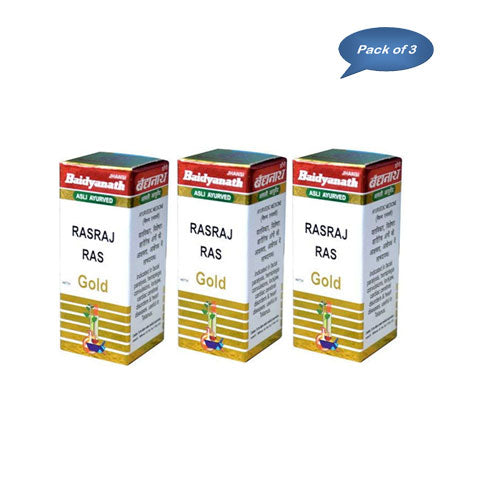 Baidyanath (Jhansi) Rasraj Ras With Gold 25 Tablets (Pack Of 3)